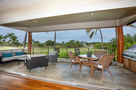 Seamless flow from the great room to the spacious covered lanai.