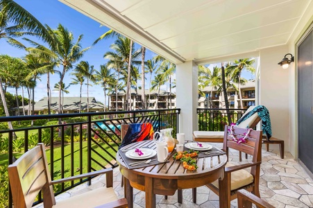 Lanai with ocean views