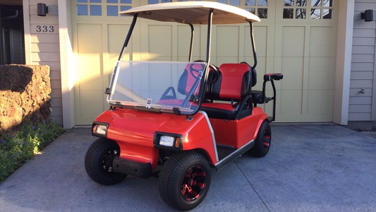 Each rental comes with complimentary use of a four-seater golf cart!