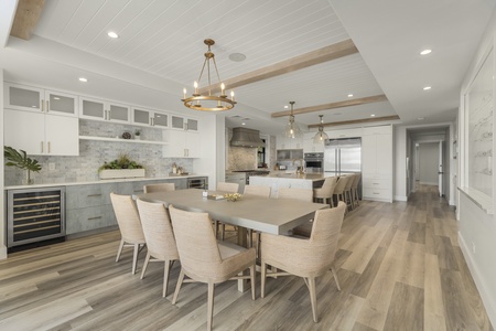 Elegant dining room with seating for eight, perfect for memorable dinners with family and friends.