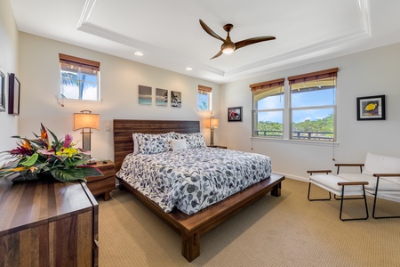 Wake up to nature views from your king bed in the peaceful primary suite.