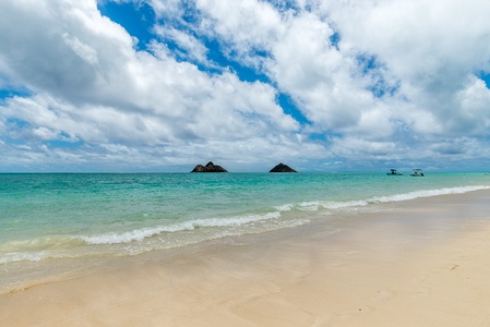 View of the Mokulua Island just a short walk away!