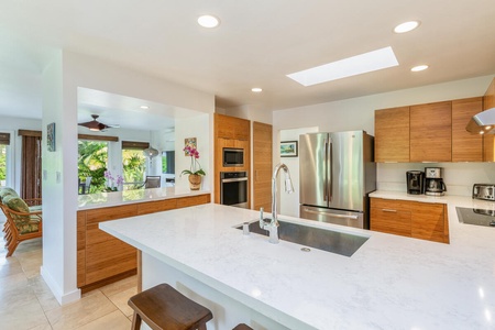 Plenty of prep space and modern appliances make cooking a pleasure during your stay.