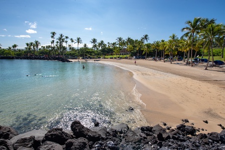 Enjoy Lounging & Snorkeling at the Gorgeous White Sand Beach at Mauna Lani Beach Club