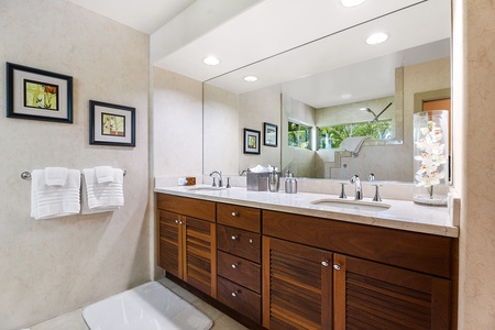 Ensuite with dual vanities