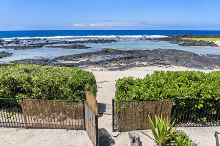 Private gated beach access—just steps away from gentle waves and tide pools safe for little ones.