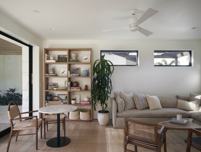 Whether you're reading, catching up on work, or enjoying a quiet conversation, this comfortable sitting area provides a peaceful place to unwind.
