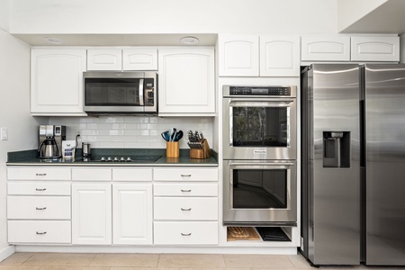 Features stainless steel appliances and ample counter space for creating memorable meals together.
