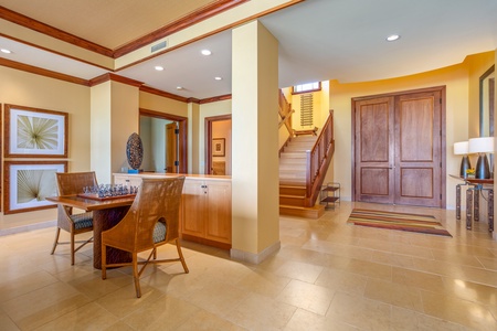 Wake to sweeping ocean and sunset views from your private upstairs lanai in this luxurious king suite.