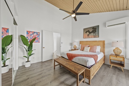 Relax on the guest bedroom after a day of adventure.