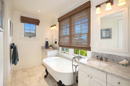 Primary bathroom with soaking tub