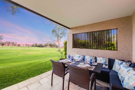 Watch the sky come alive in pinks and purples from your lanai—sunset dinners here are an unforgettable island ritual.