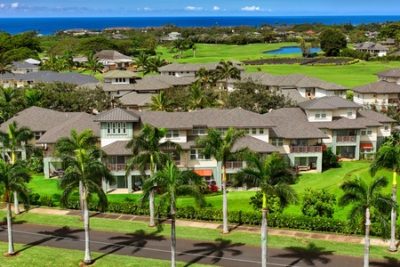 Aerial view to the ocean