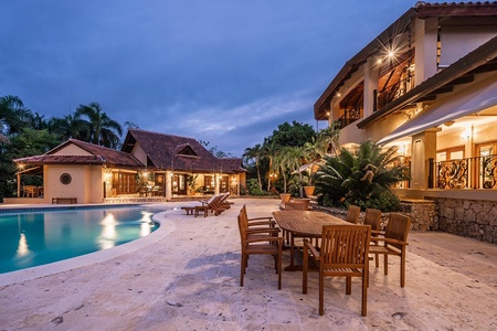 Enjoy a meal al fresco style, in the outdoor dining space.