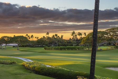 Stunning sunset views complete the perfect Hawaiian paradise setting.