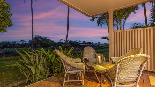 Seamless indoor-outdoor living in the family den with a sliding glass pocket door that leads to the lanai.