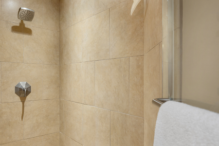 Walk-in shower.