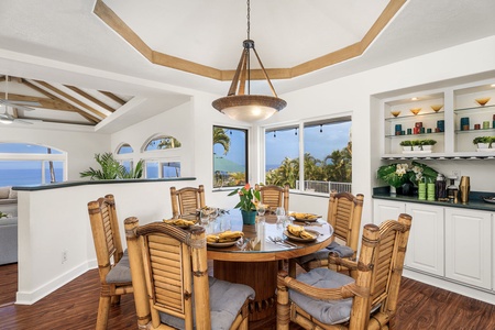 Dine with sweeping Kona coastline views and island breezes.
