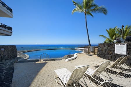Float beneath open skies in the oceanfront saltwater pool while panoramic Pacific views stretch before you.