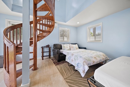 Stay cool with the split AC unit or many windows that allow the ocean breezes to flow through.