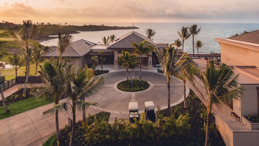 A grand, ocean-view lobby greets you upon arrival.