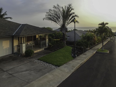 Elevated view of the home