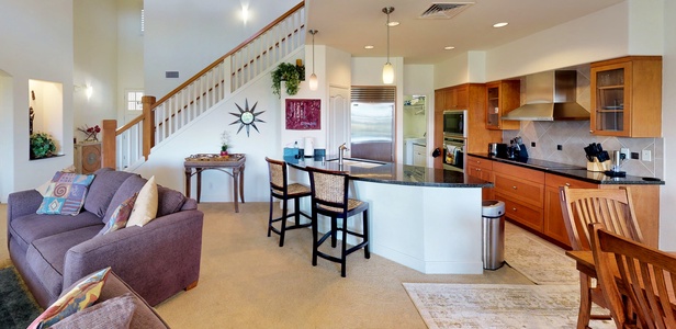 The entry into the home opens to the living area.