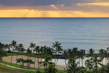 Savor the twilight view from the lanai.