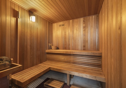 Relax and rejuvenate in the private sauna, perfect for unwinding after a day of adventure.