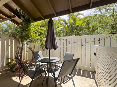 Enjoy tropical breezes from your private covered lanai, perfect for morning coffee or evening wine.