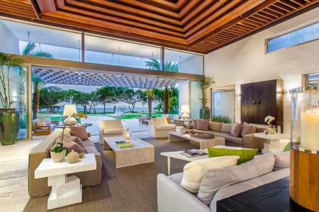 Spacious living area seamlessly connecting to the outdoors, perfect for relaxation and entertaining.