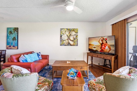 Lounge on comfy couches.