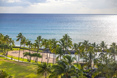 View of the ocean and surrounding area.