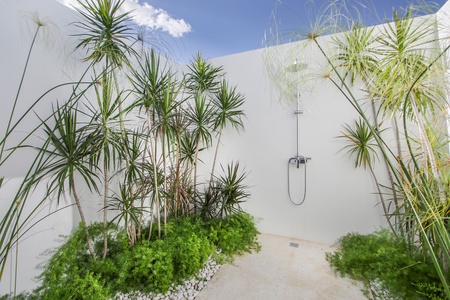 Enjoy the outdoor shower and plenty of natural light.