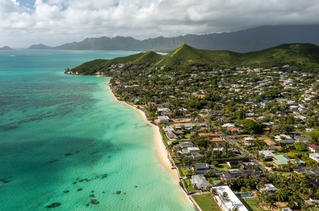 Aerial shot of the location