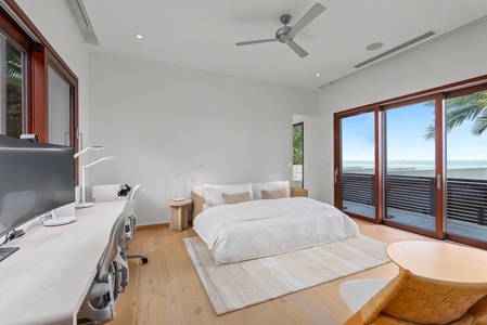 The office study space can be converted a king bedroom, whichever best supports your group.