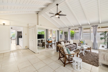 The home has an open-concept floorplan allowing seamless flow and connection.
