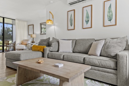 Living area with a split-type AC for a more cozy family retreat.