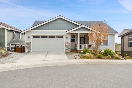 Conveniently attached garage, offering secure parking and easy access to your abode.