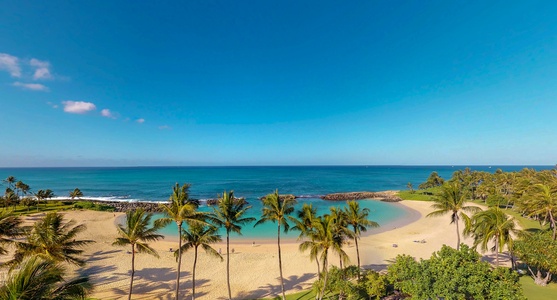 Breathtaking ocean views from your expansive lanai Outside Ko Olina Beach Villas B609.