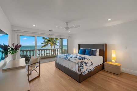 Cozy suite with stunning beach views, a king bed, and sliding doors to your personal balcony retreat.