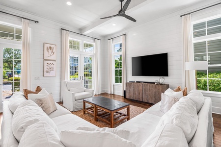 Main living room with TV