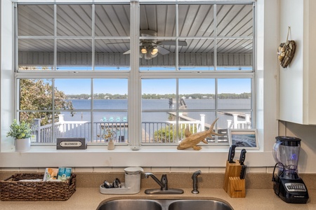 View of Lagoon from Kitchen
