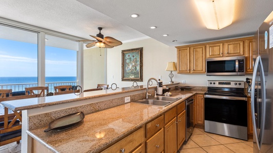 Kitchen with Gulf View