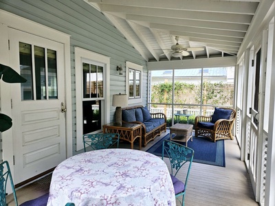 Screened back porch