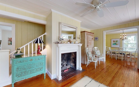 Living Room and Stairs to Second Level