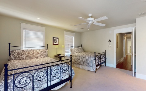 Upstairs Guest Bedroom 3~ Two Double Beds