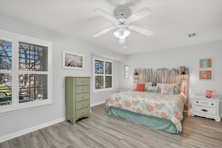Upstairs, Master Bedroom with King Bed