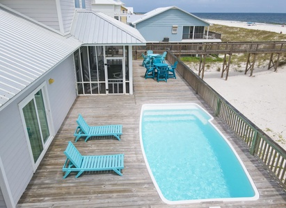 This home has a private beachside pool that can be heated during cooler months(additional fees apply)