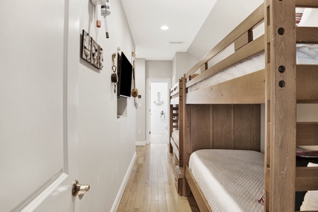 Poop Deck Bedroom 6 - 3rd floor sleeps 4 in twin bunk beds, has a TV and a private bathroom